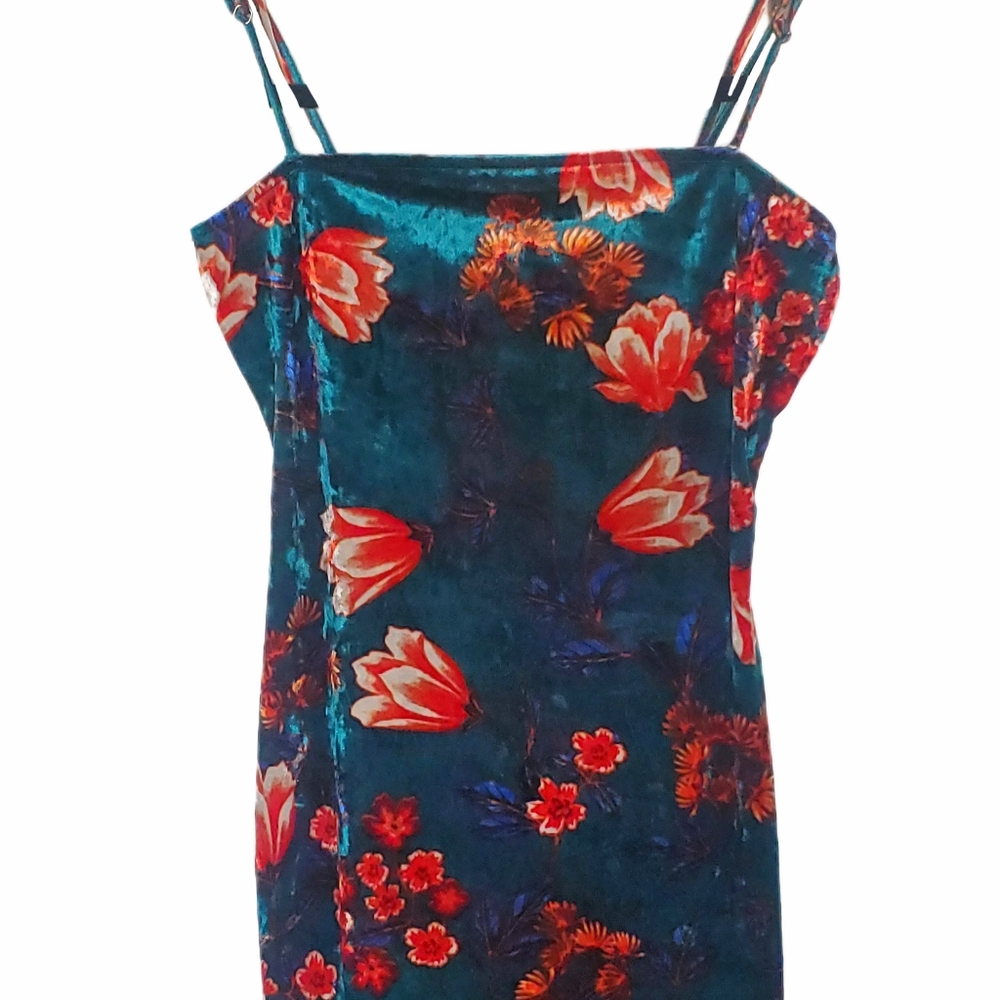 FOREVER 21 velvet floral dress - Picture 2 of 11